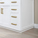 Gavino 84 inch Double Bathroom Vanity with Top White Close Up