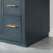Gazsi 36 inch Single Bathroom Vanity with Top Classic Blue Hardware