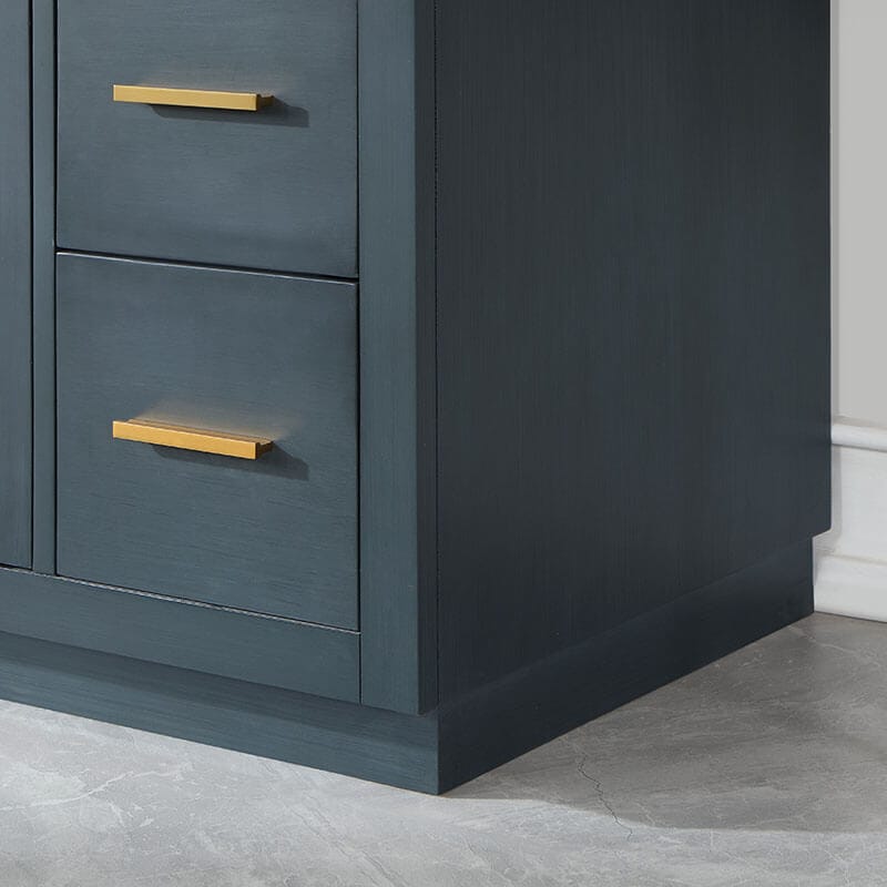 Gazsi 36 inch Single Bathroom Vanity with Top Classic Blue Hardware