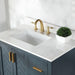 Gazsi 36 Single Bathroom Vanity with Top Classic Blue Countertop Corner View