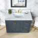 Gazsi 42 inch Single Bathroom Vanity with Top Charcoal Blue Countertop Front View