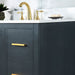 Gazsi 42 Single Bathroom Vanity with Top Charcoal Blue Close Up Hardware