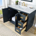 Gazsi 42 Single Bathroom Vanity with Top Charcoal Blue Open Drawer