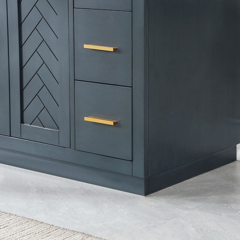 Gazsi 48 inch Single Bathroom Vanity with Top Charcoal Blue Close Up