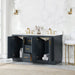 Gazsi 60 inch Double Bathroom Vanity with Top Classic Blue Open
