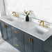 Gazsi 72 Double Bathroom Vanity with Top Classic Blue Countertop