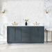 Gazsi 72 Double Bathroom Vanity with Top Classic Blue Front View