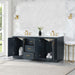 Gazsi 72 inch Double Bathroom Vanity with Top Classic Blue Open