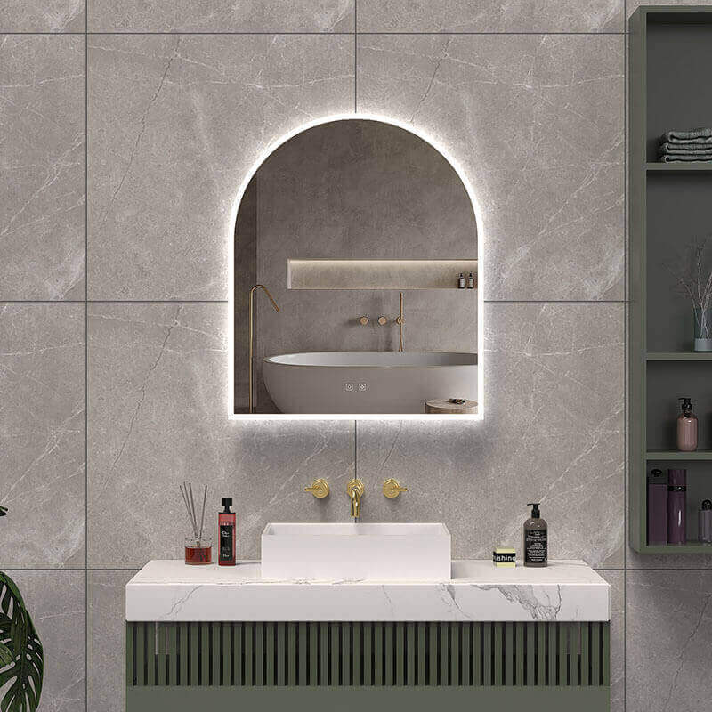 Gemma 30 X 36 Led Mirror Front View Bathroom Set Up