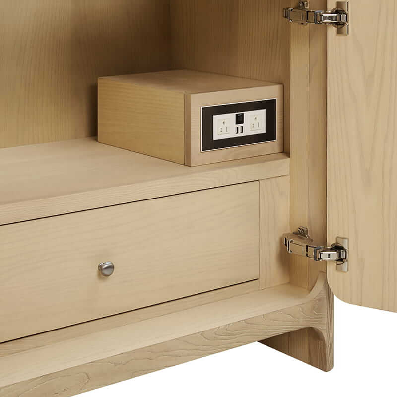 Gracyn 36 Inch Single Vanity in Coastal Driftwood With Integrated 120V Outlet With Usb Ports