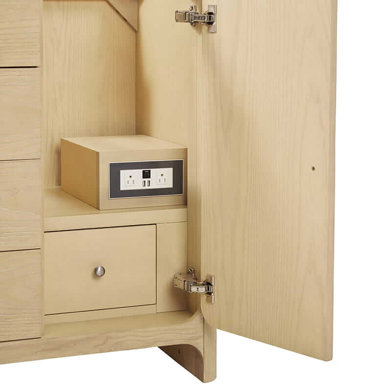 Gracyn 48 Inch Single Vanity in Coastal Driftwood With Integrated 120V Outlet With USB Ports