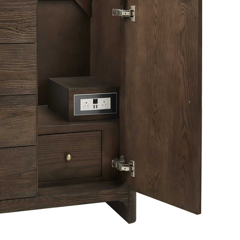 Gracyn 48 Inch Single Vanity in Sable With Integrated 120v Outlet With Usb Ports