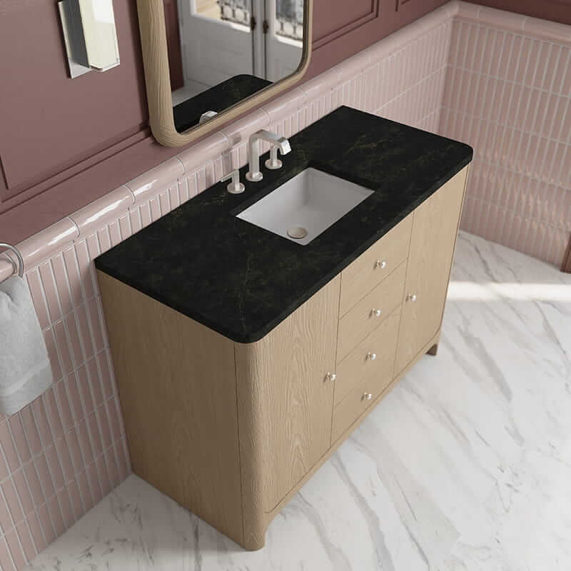 Gracyn 48" Single Vanity in Coastal Driftwood With Phantome Eclos Widespread Top