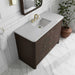 Gracyn 48" Single Vanity in Sable With White Zeus Quartz Widespread Top