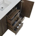 Gracyn 48 Single Vanity Sable Three Full Extension Exterior Drawers With One Top Row Tip Out Drawer