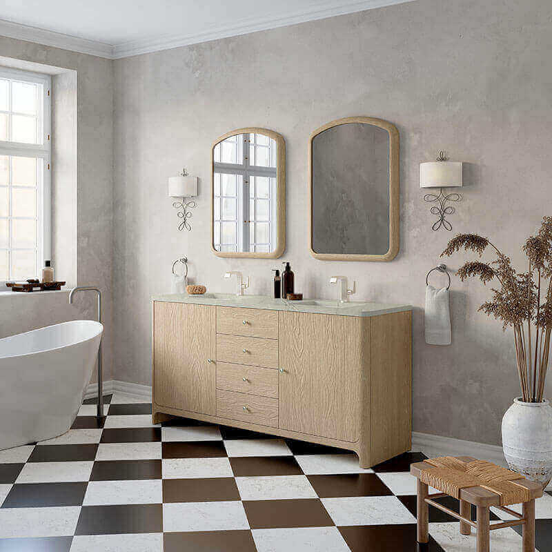 Gracyn 72 Double Vanity Coastal Driftwood Side View