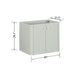 Haley 30 inch Single Sink Bathroom Vanity with Dual Mount Option Soft Sage Cabinet Only Floating Dimension