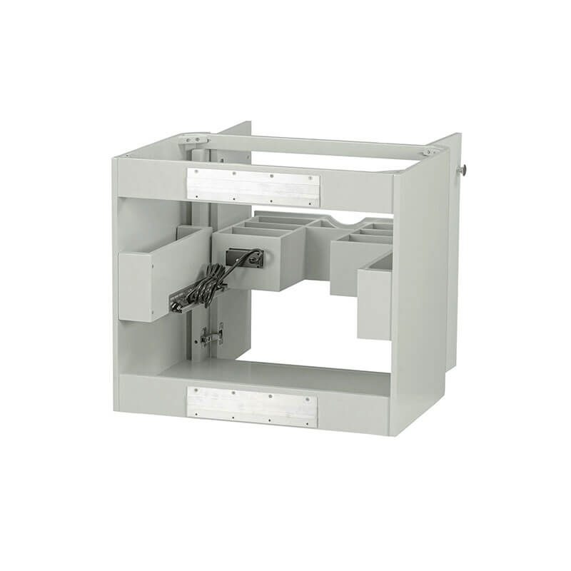 Haley 30 Single Sink Bathroom Vanity with Dual Mount Option Soft Sage Cabinet Only Back View