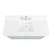 Haley 48 inch Single Sink Bathroom Vanity with Dual Mount Option Soft Sage in White Engineered Stone