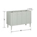 Haley 48 Single Sink Bathroom Vanity with Dual Mount Option Soft Sage Cabinet Only Frestanding Dimension