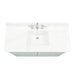 Haley 48 Single Sink Bathroom Vanity with Dual Mount Option Soft Sage in Calacatta Quartz
