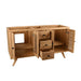Harper 60 Double Sink Teak Bathroom Vanity Natural Teak Cabinet Only Corner View