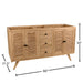 Harper 60 inch Double Sink Teak Bathroom Vanity Natural Teak Cabinet Only Dimension