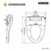 HOROW B0503 Bidet Toilet Seat Dimensions