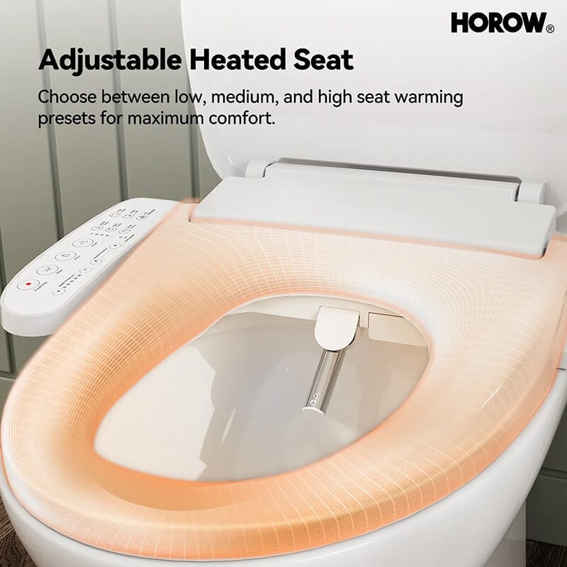 HOROW HR-BT0338W One Piece Bidet Toilet Combo With Adjustable Heated Seat