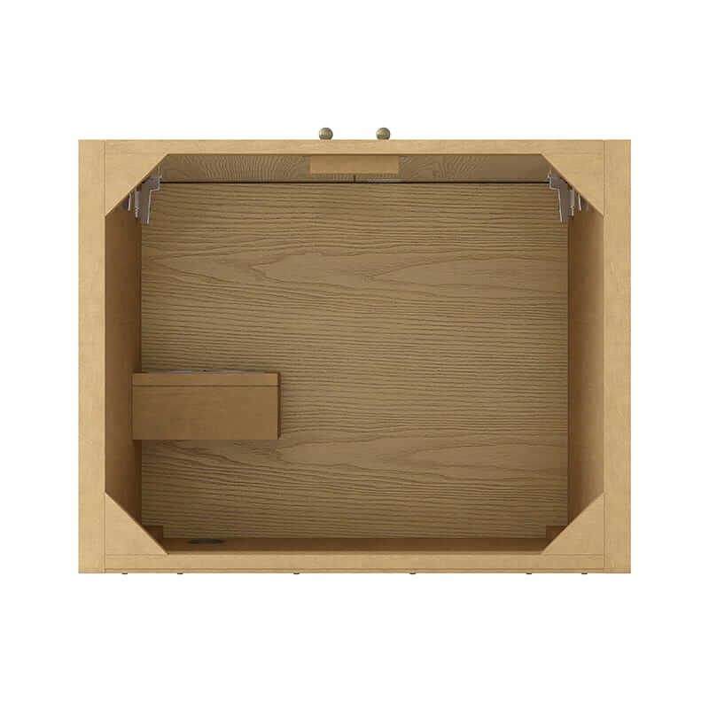 Hudson 30 Inch Single Vanity in Light Natural Oak Top View
