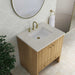 Hudson 30 Inch Single Vanity in Light Natural Oak With Siberian Silestone Top