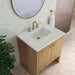Hudson 30 Inch Single Vanity Natural Oak in White Zeus Silestone Top