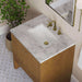 Hudson 30 Single Vanity Honey Oak in Carrara Marble Top