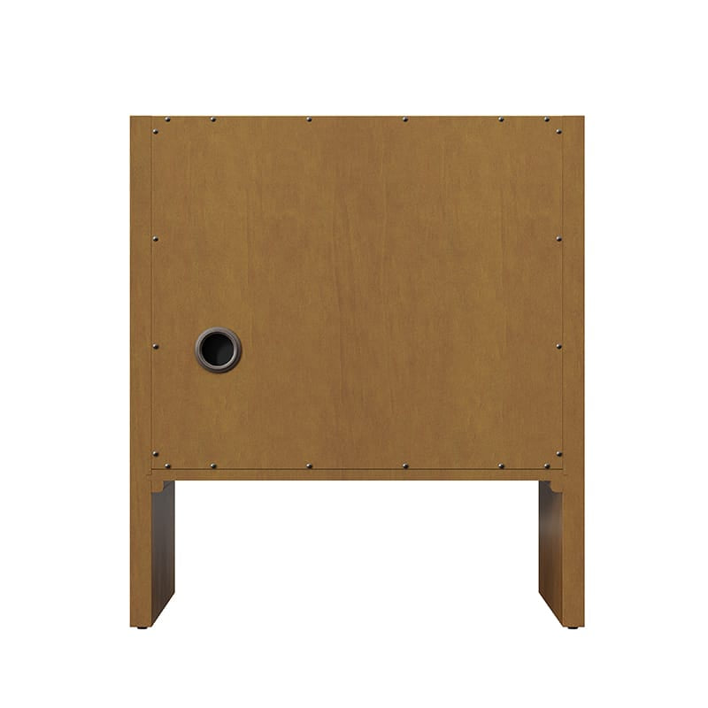 Hudson 30" Single Vanity in Honey Oak Back View