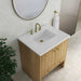 Hudson 30" Single Vanity in Light Natural Oak With White Zeus Silestone Top