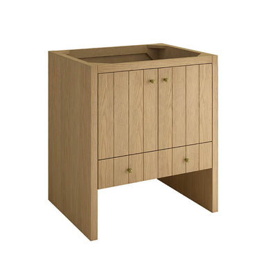 Hudson 30 Single Vanity Natural Oak Corner View