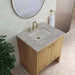 Hudson 30 Single Vanity Natural Oak in Victorian Silver Silestone Top