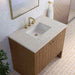 Hudson 36 inch Single Vanity Honey Oak in Eternal Jasmine Pearl Silestone Top