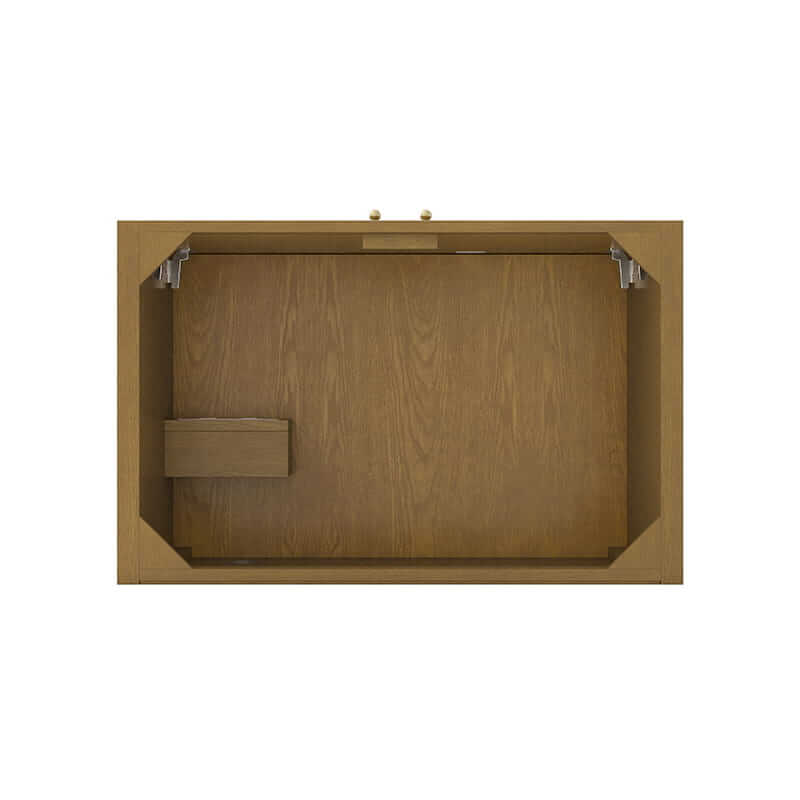 Hudson 36 Inch Single Vanity in Honey Oak Top View