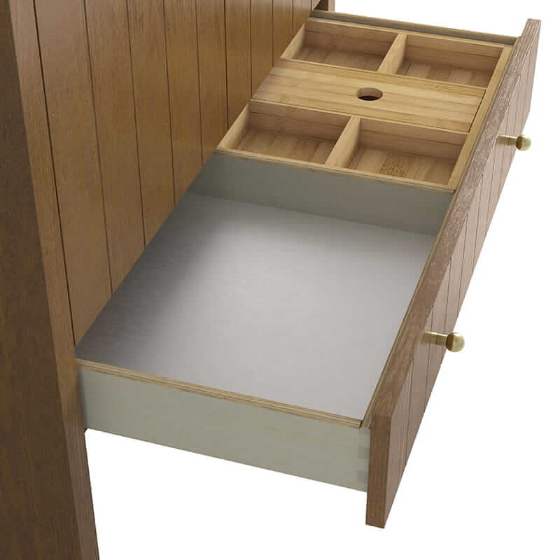 Hudson 36 Inch Single Vanity in Honey Oak With Soft Close Undermount Drawer Slides