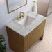 Hudson 36 Single Vanity Honey Oak in Carrara Marble Top