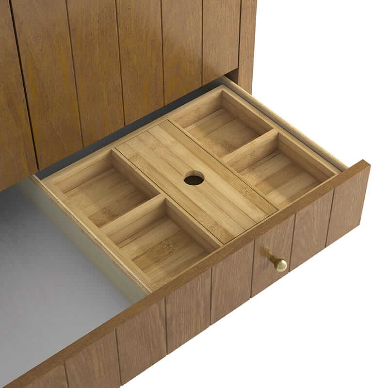 Hudson 36" Single Vanity in Honey Oak With Removable Drawer Organizer