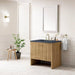 Hudson 36" Single Vanity in Light Natural Oak With Charcoal Soapstone Top