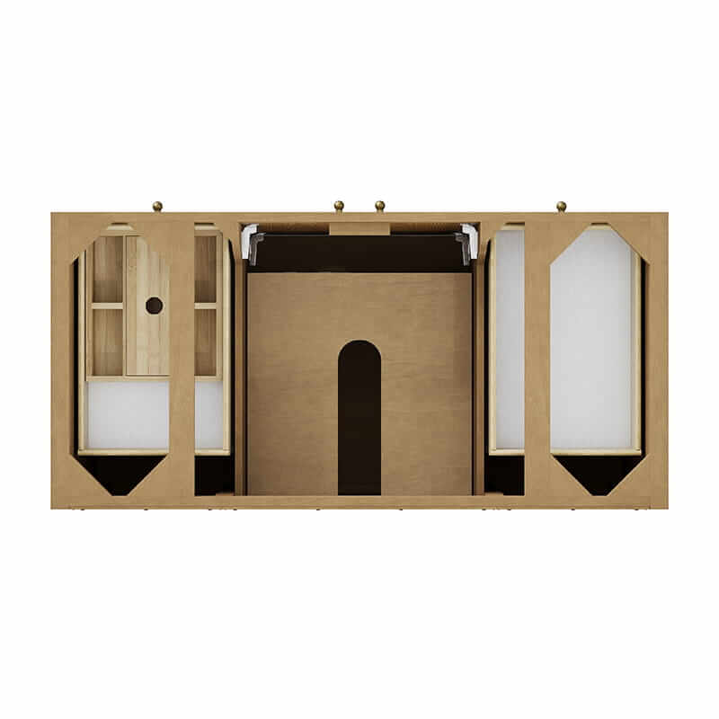 Hudson 48" Inch Single Vanity in Light Natural Oak Top View