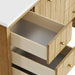 Hudson 48 Inch Single Vanity in Light Natural Oak With Adjustable Height Shelf and Six Drawers