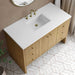 Hudson 48" Inch Single Vanity in Light Natural Oak With White Zeus Top
