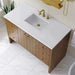 Hudson 48 Single Vanity Honey Oak in White Zeus Silestone Top