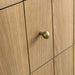 Hudson 48" Single Vanity in Light Natural Oak With Decorative Knobs in Champagne Brass