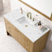 Hudson 48" Single Vanity in Light Natural Oak With Ethereal Noctis Top