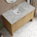 Hudson 48" Single Vanity in Light Natural Oak With Victorian Silver Top